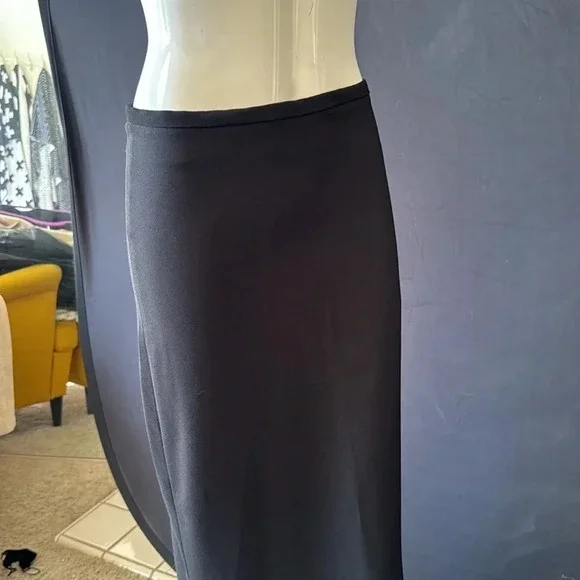 NWT bisoi- bisou Michele bohbot black maxi skirt size 6 deadstock